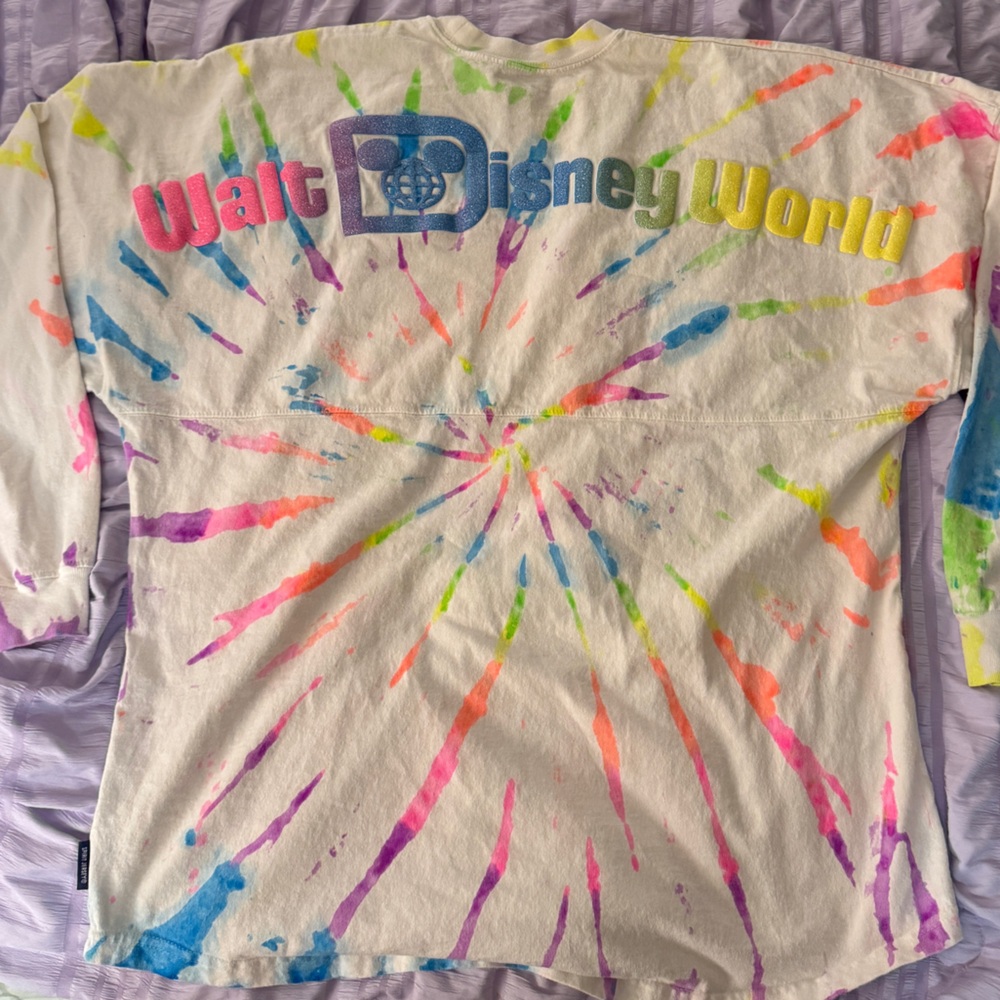 Neon Tie-Dye sparkle White Disney Spirit Jersey - Picture 4 of 6